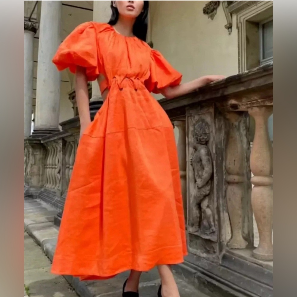 Aje Mimosa Cutout Midi Dress